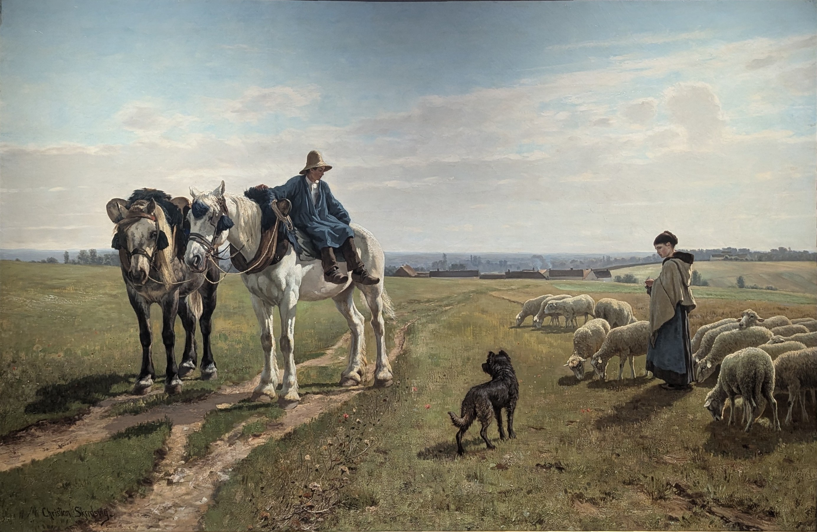 Oktobermorgen ved Grez by Christian Skredsvig