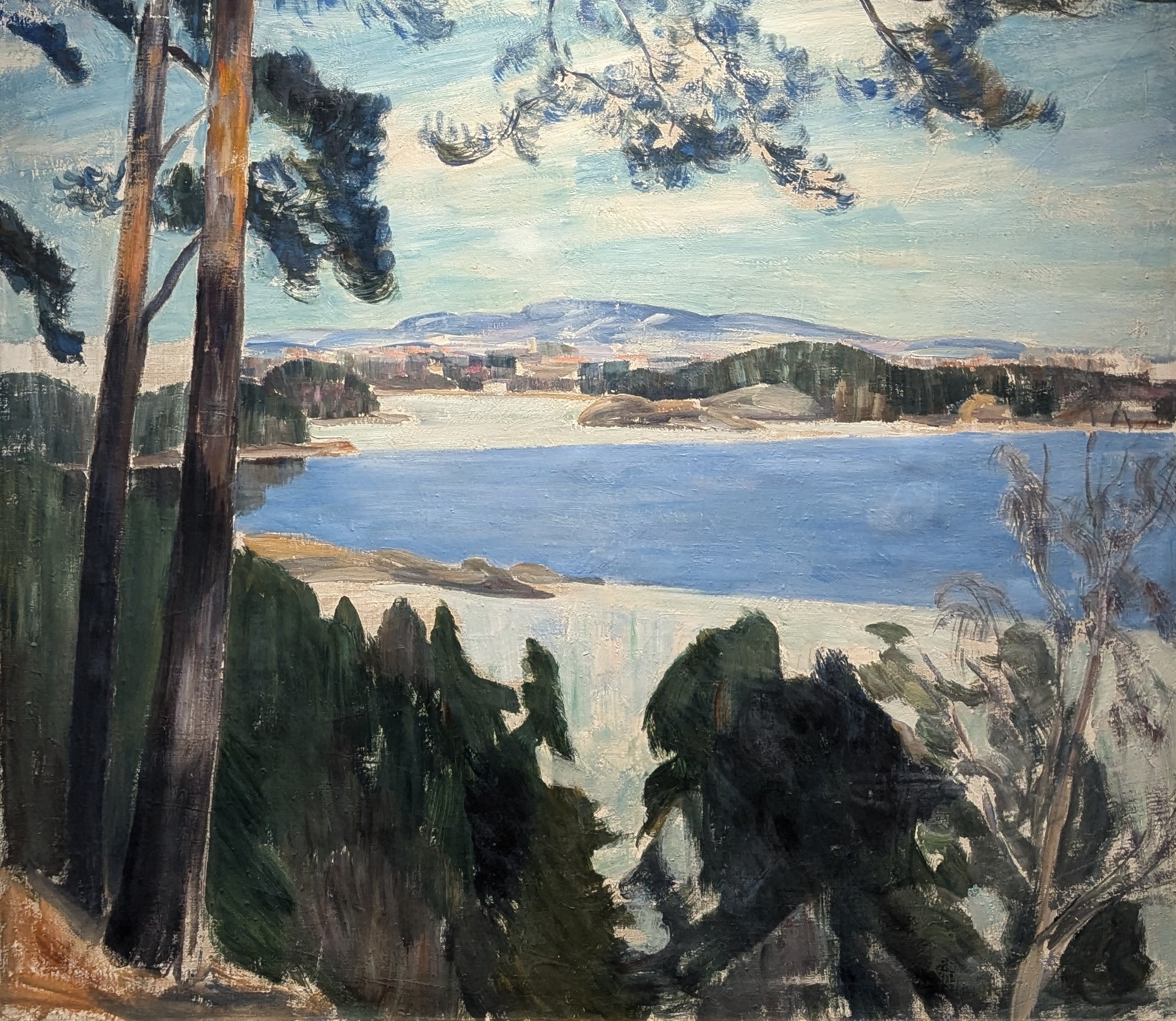 Vinter, Kristianiafjorden by Erik Werenskiold