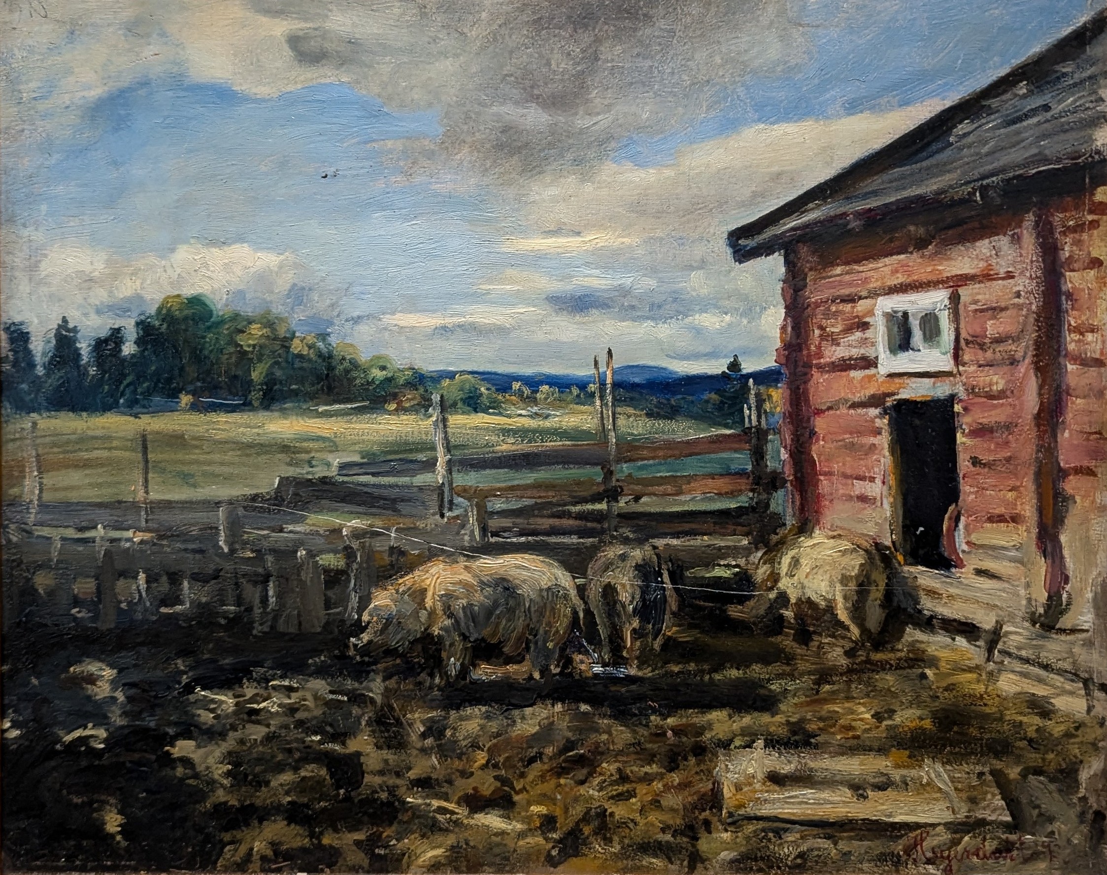 Bak låven by Hans Heyerdahl