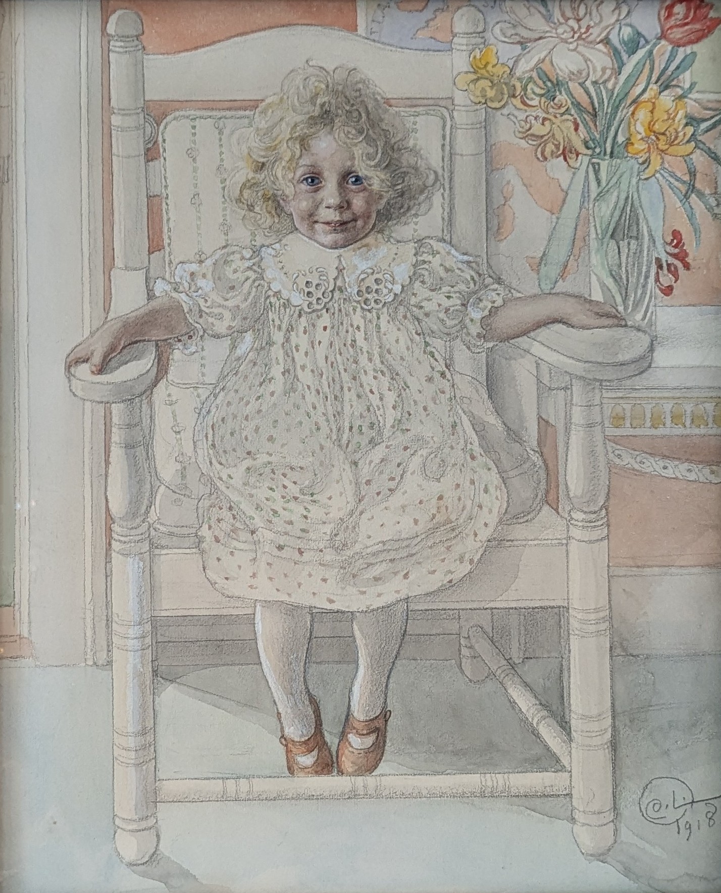 Porträtt av Inga-Maria Thiel by Carl Larsson