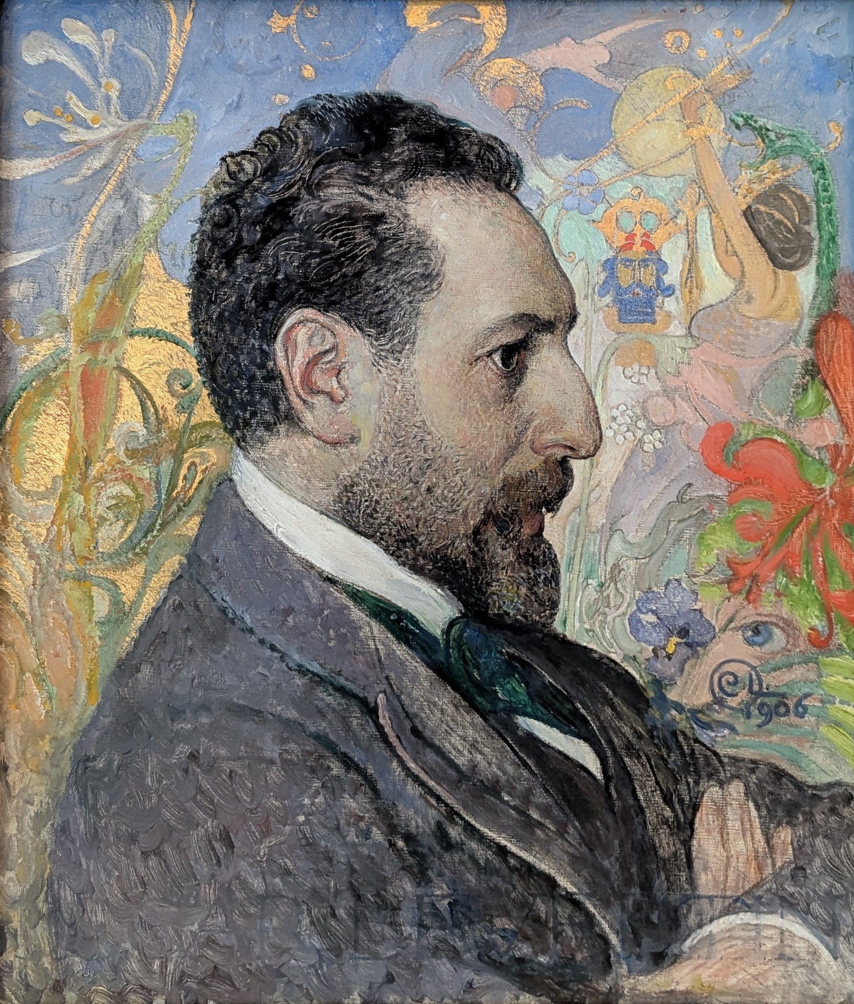 Porträtt av Oscar Levertin by Carl Larsson