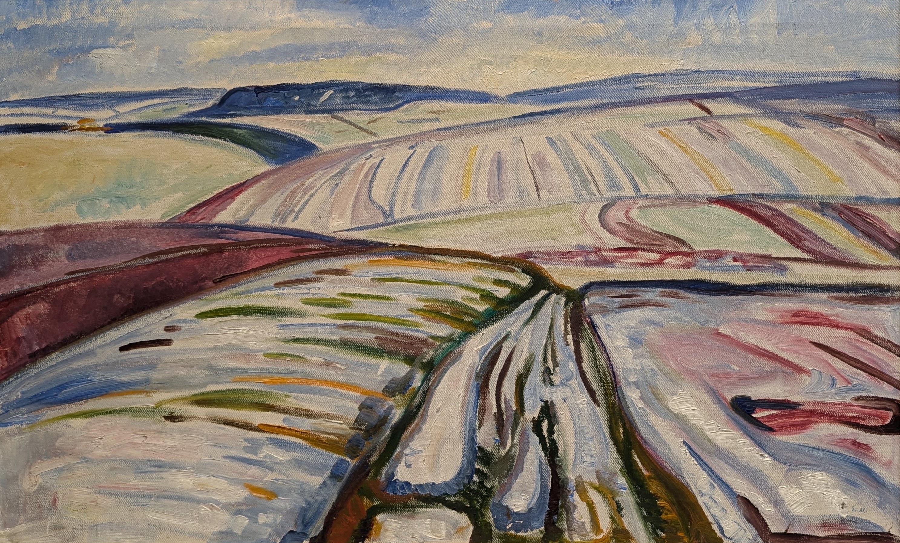 Åker i snö by Edvard Munch