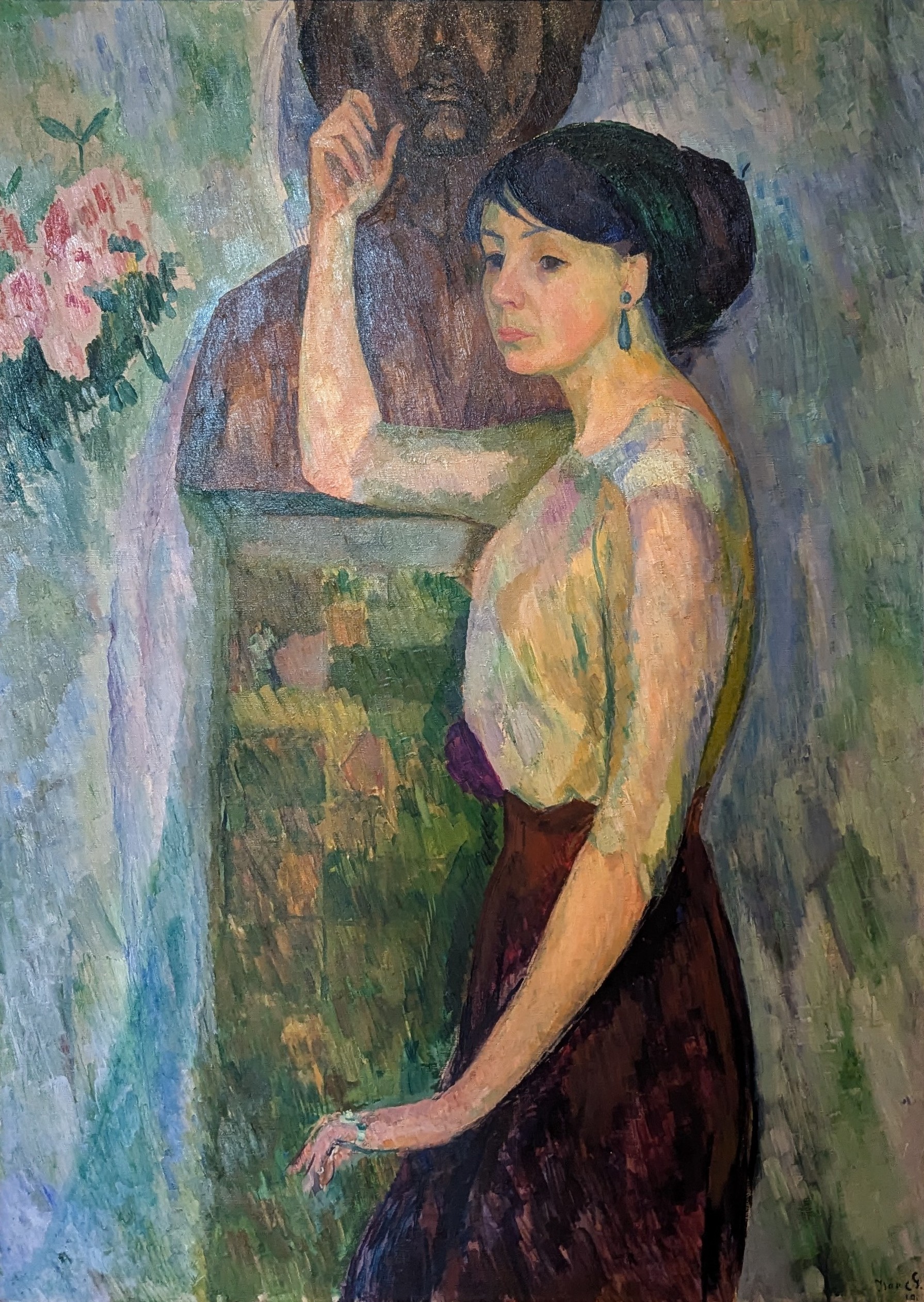 Porträtt av Fru Ise Morssing by Isaac Grünewald