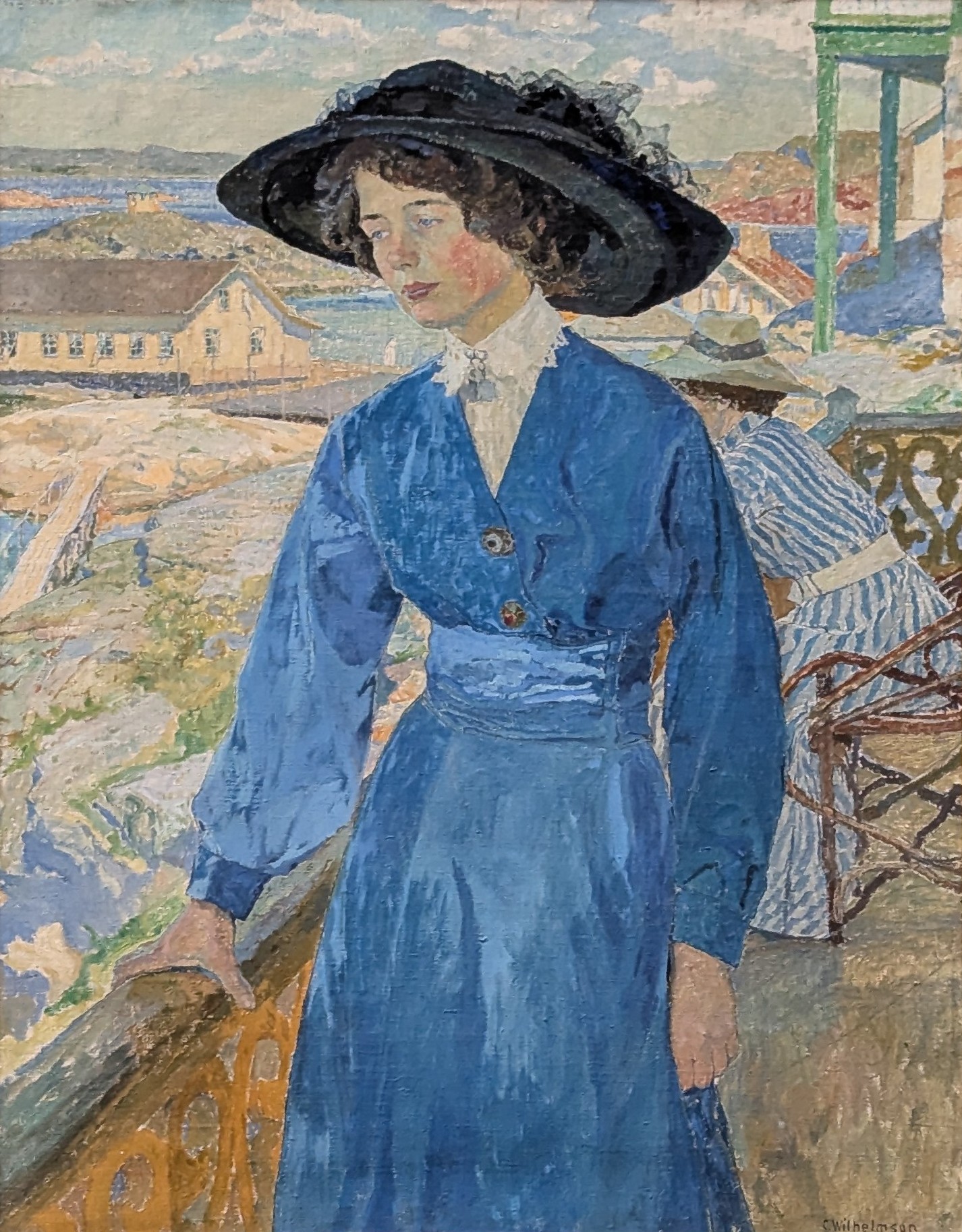 Flicka i blått by Carl Wilhelmson