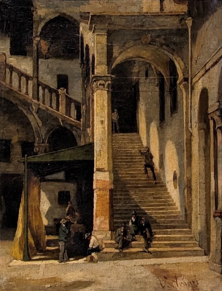 Scala del cortile del Mercato Vecchio by Vittorio Avanzi