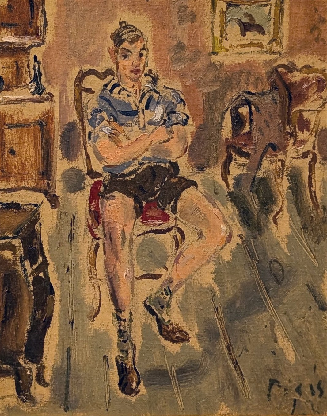 Ragazzo seduto by Filippo de Pisis