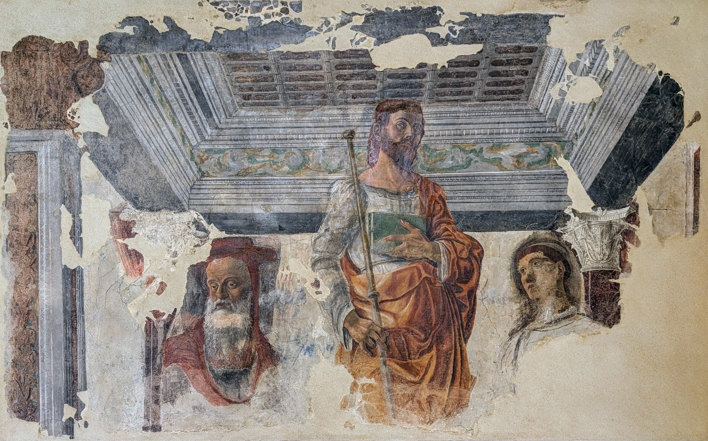 I santi Girolamo, Giacomo e Lorenzo by Domenico Morone