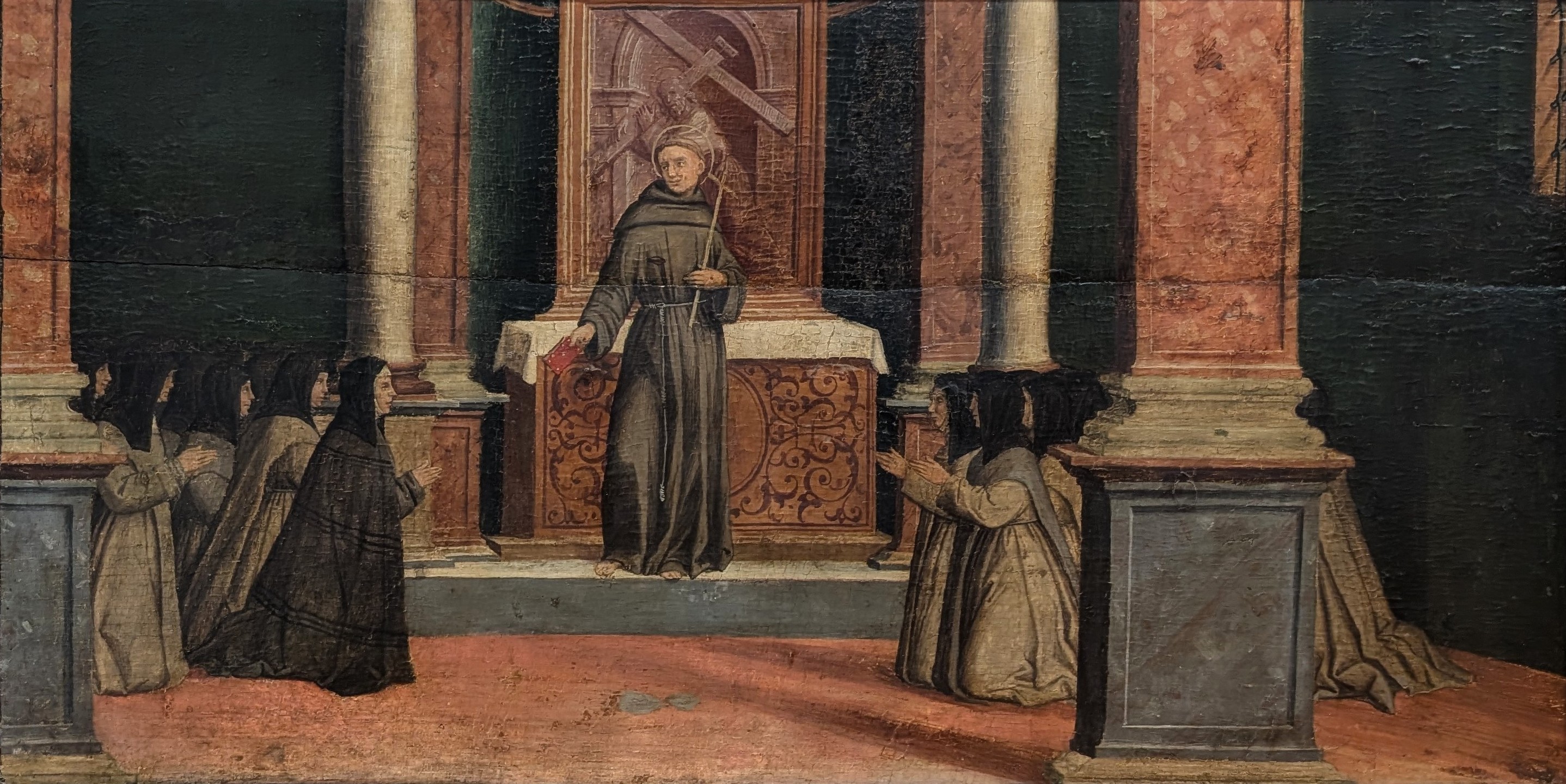 San Francesco consegna la regola alle Clarisse by Paolo Morando