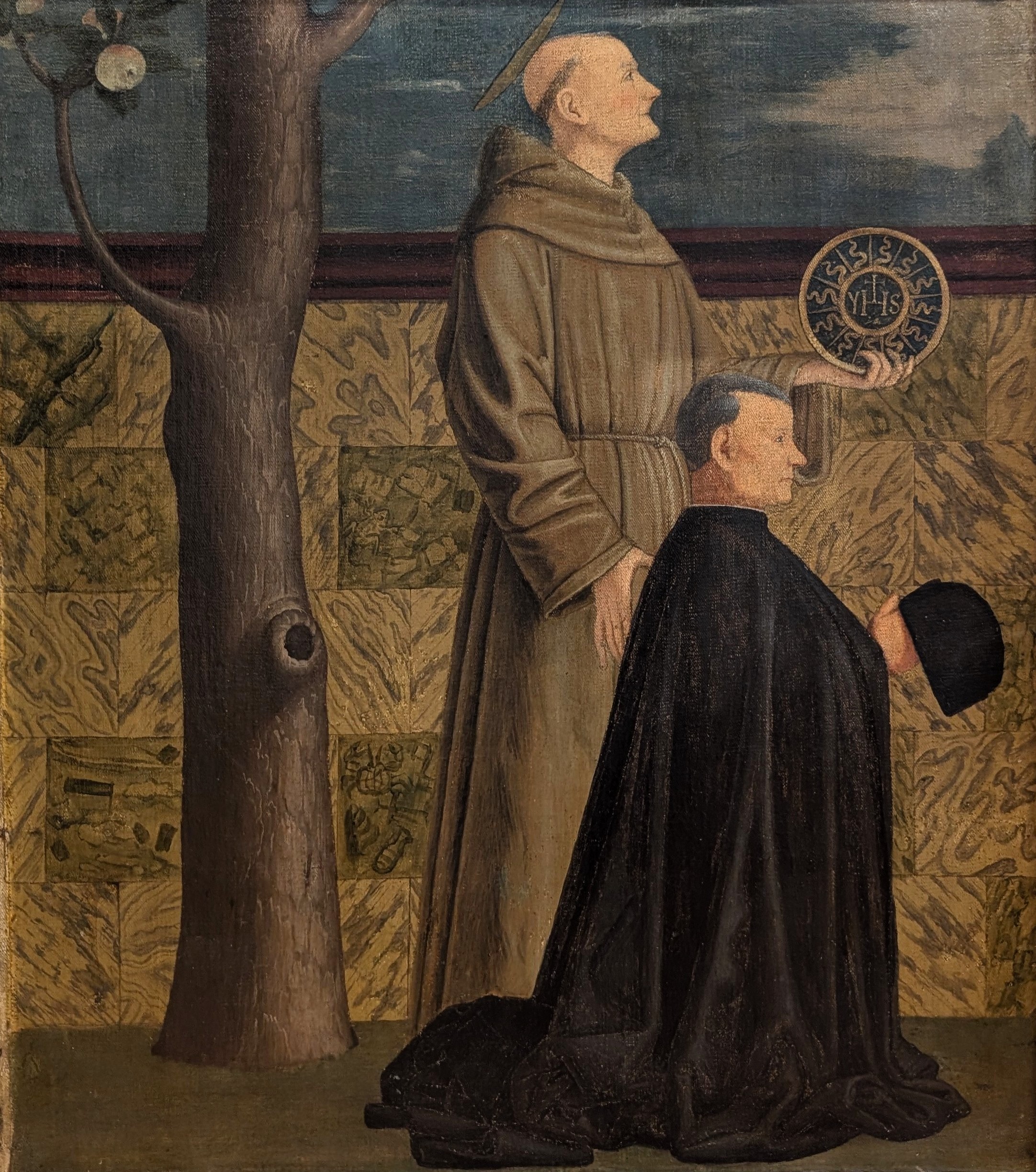 San Bernardino e un devoto by Francesco Morone