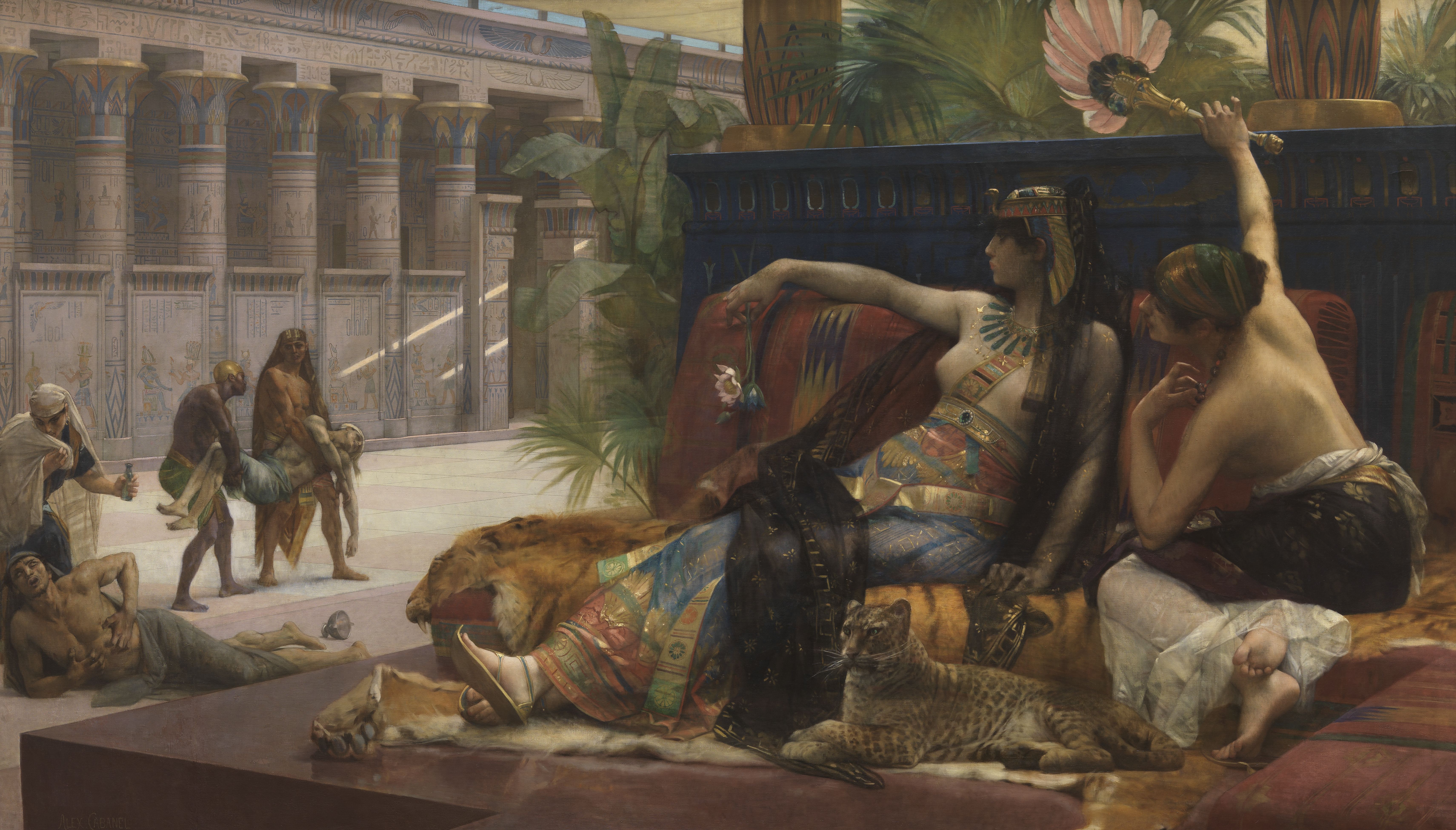 Cleopatra testing poisons on condemned prisoners, Alexandre Cabanel