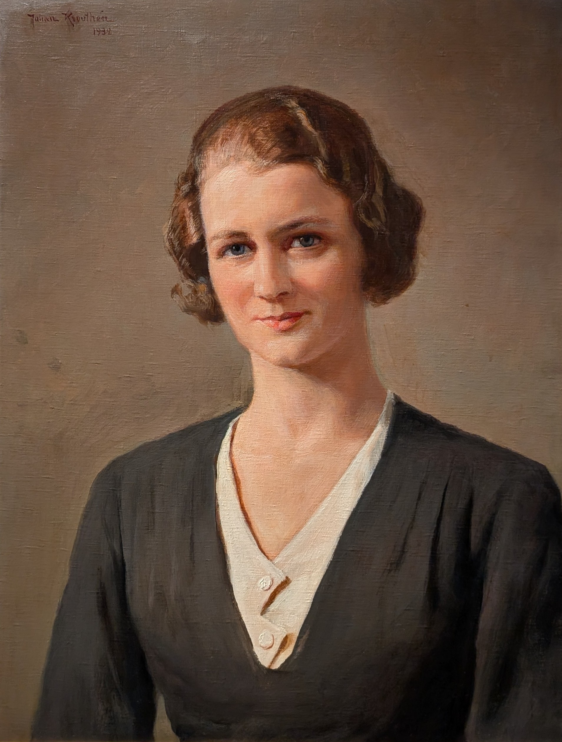 Porträtt av Hulda Jansson by Johan Krouthén