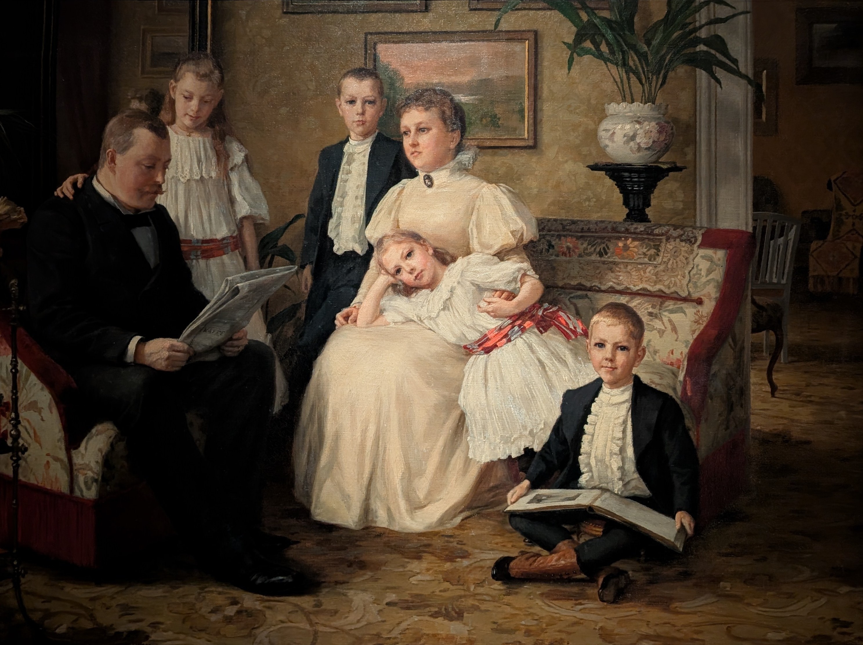 Familjeporträtt Axel Rundström med familj by Johan Krouthén