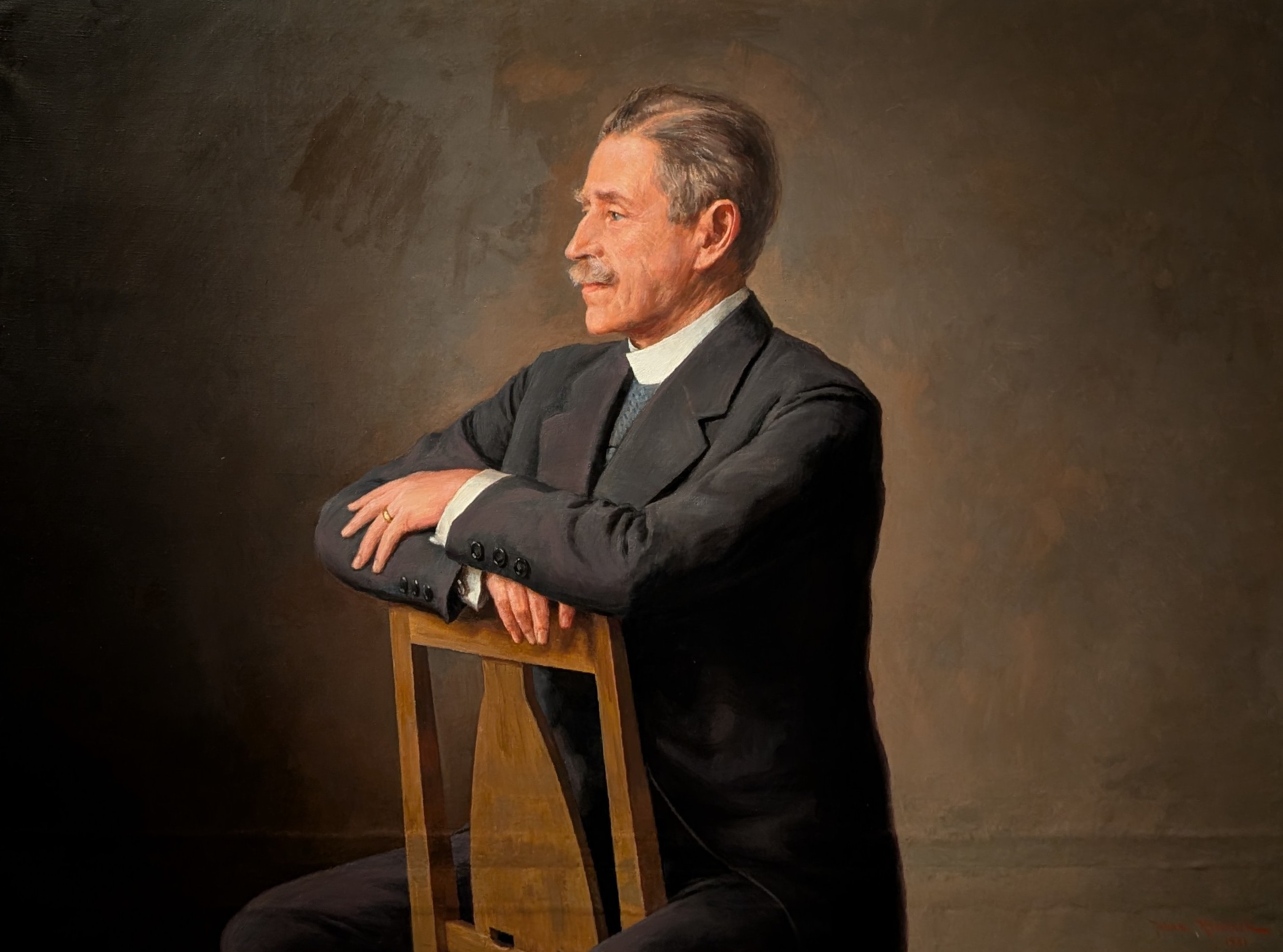 Porträtt av Verner von Heidenstam by Johan Krouthén