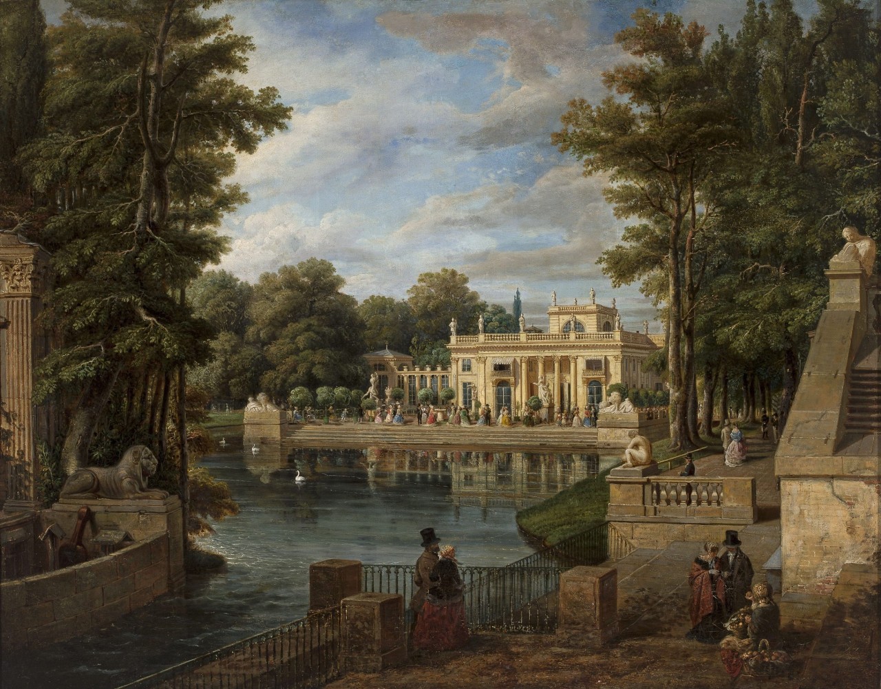 View of the Łazienki Palace in summer by Marcin Zaleski
