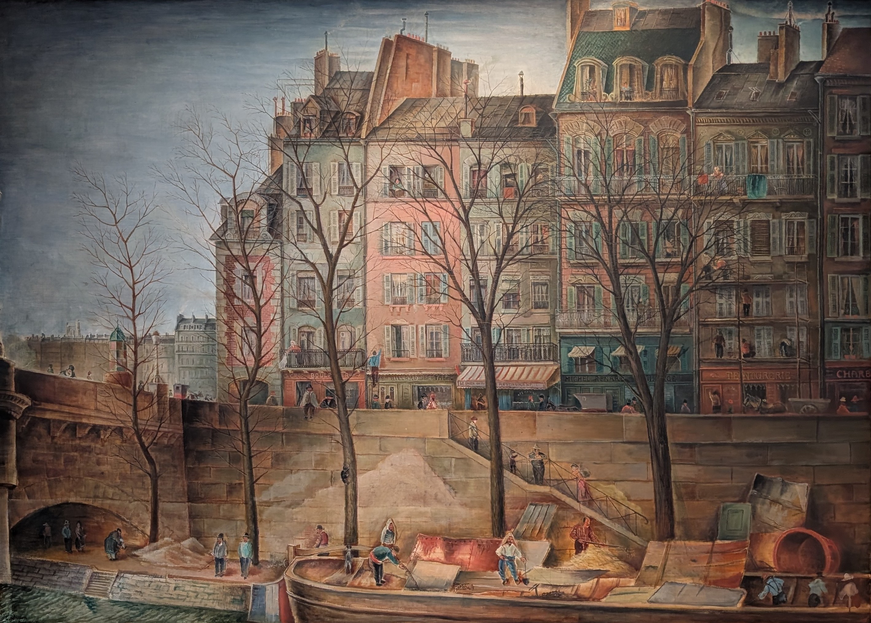 Lossningsplats vid Seinen by Erik Jönsson