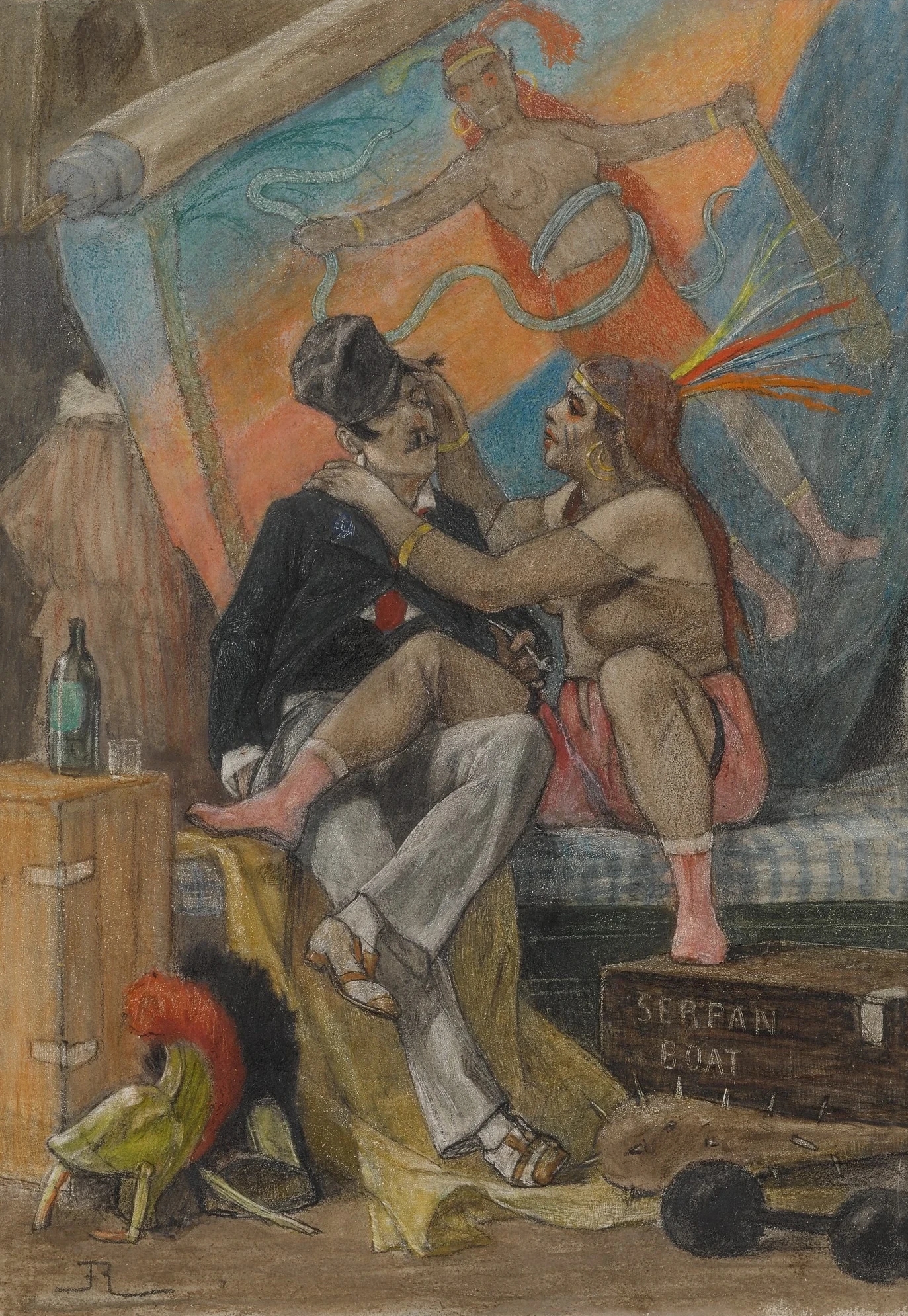 L’Homme à la femme sauvage, Félicien Rops