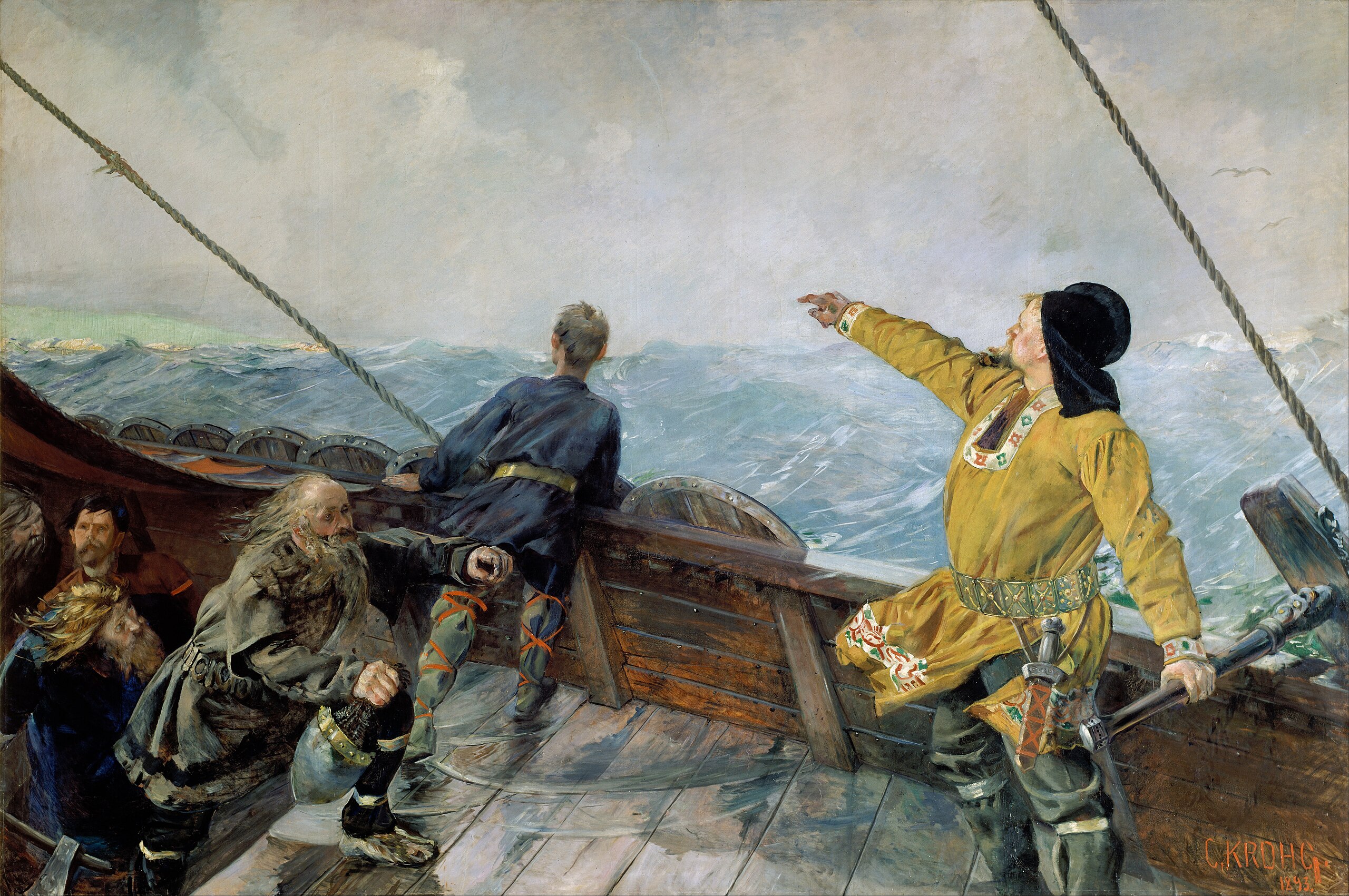 Leiv Eirikson oppdager Amerika by Christian Krohg