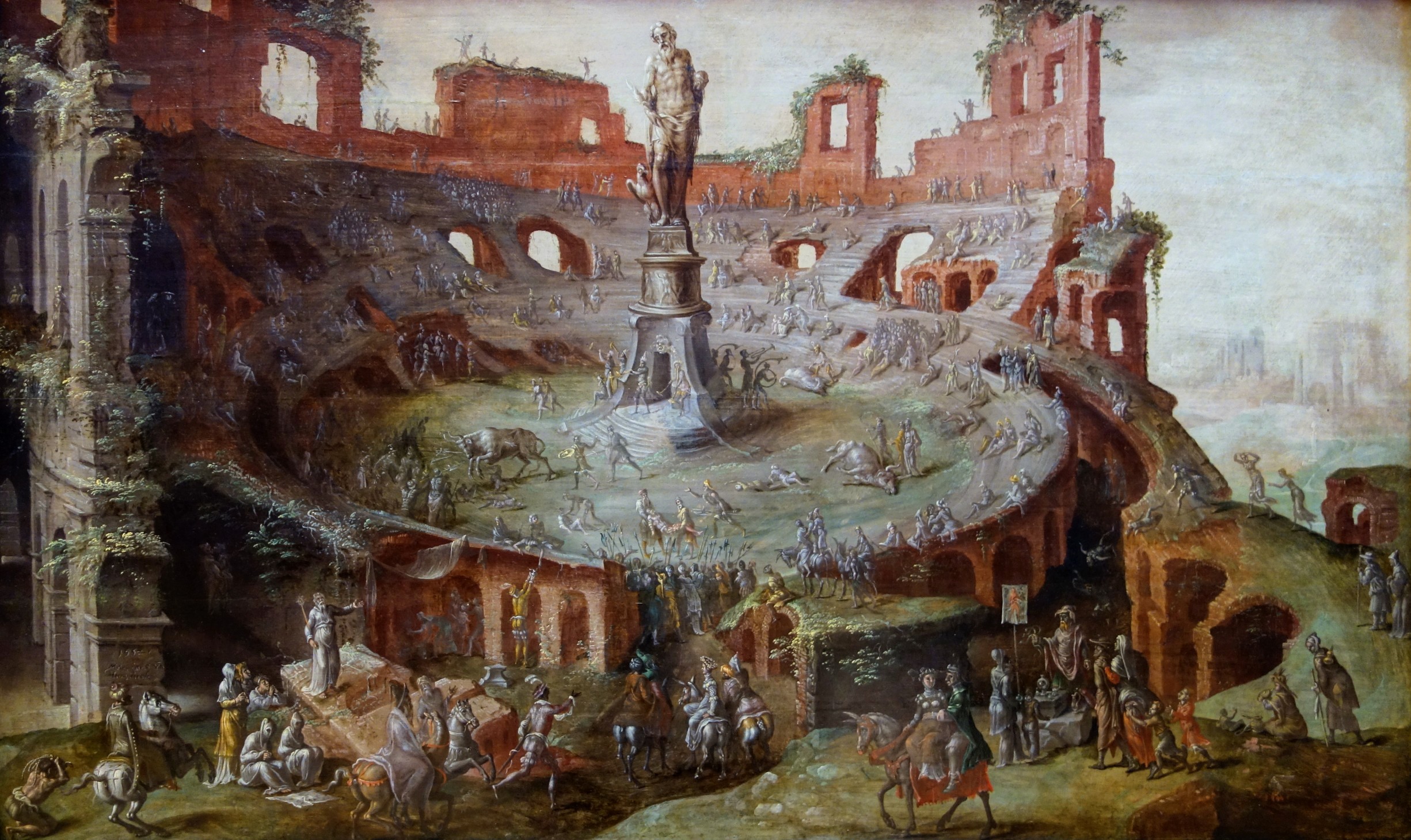 Bullfighting in the Colosseum Ruins, Maarten van Heemskerck