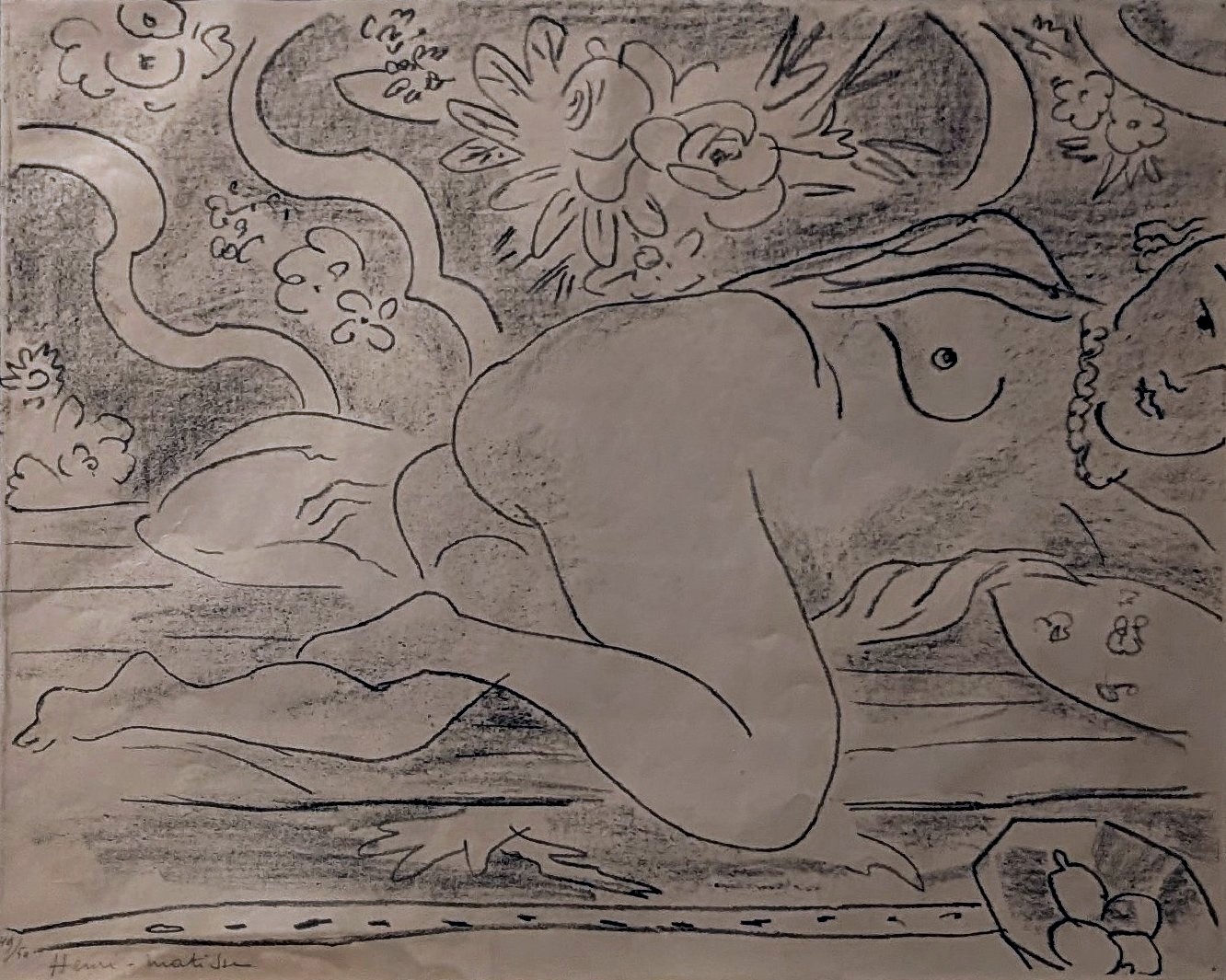 Nu couché a la coupe de fruits by Henri Matisse