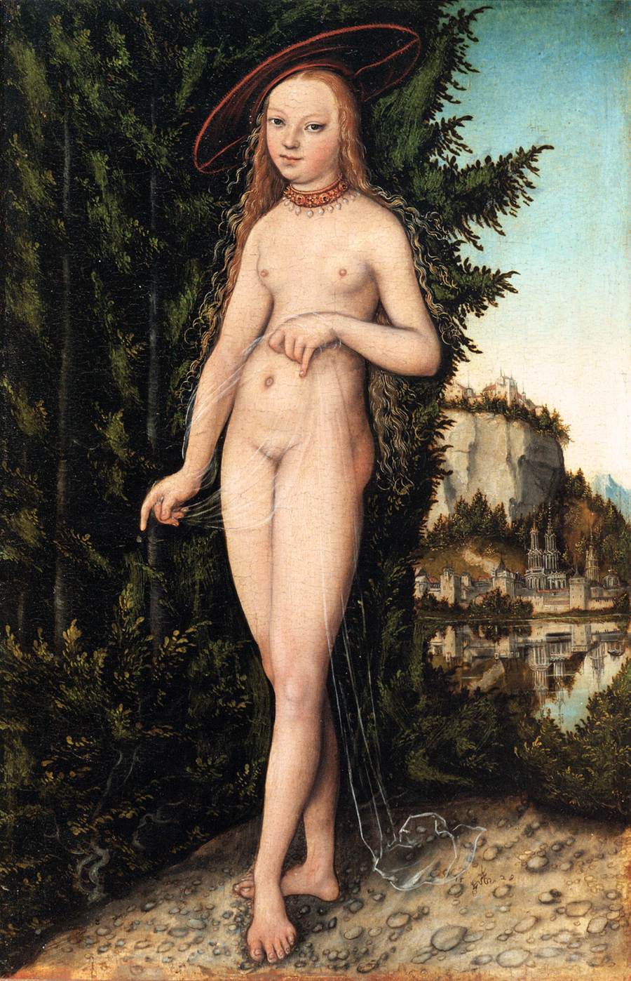 Stehende Venus in einer Landschaft by Lucas Cranach the Elder