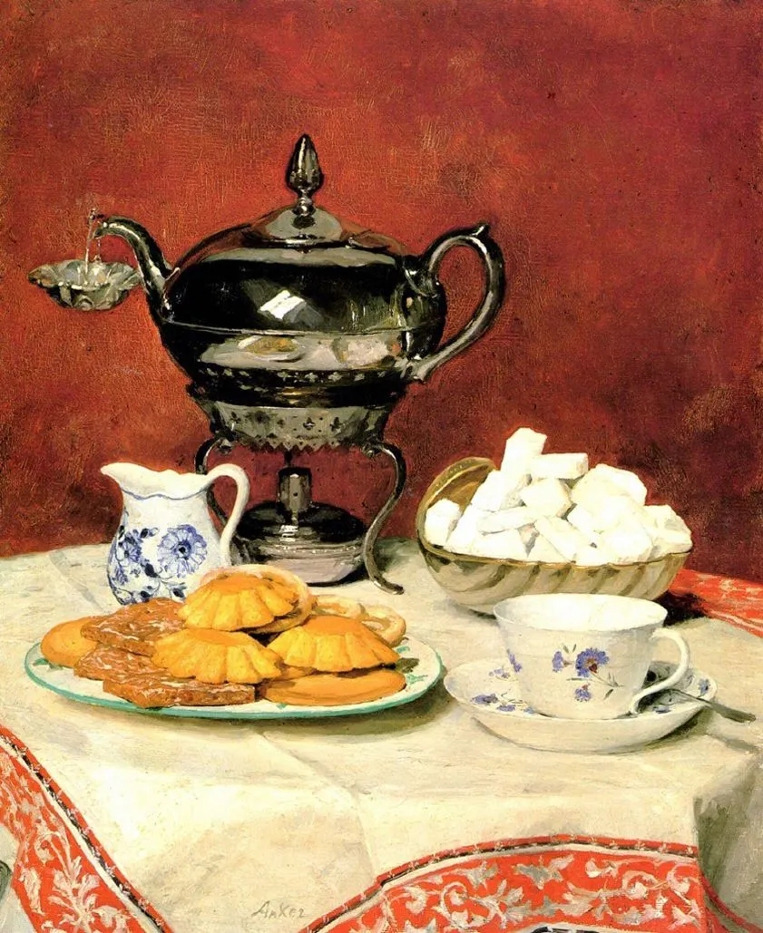 Tea-Time by Albert Anker