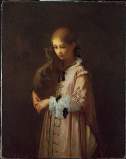 Girl with Cat by William Morris Hunt