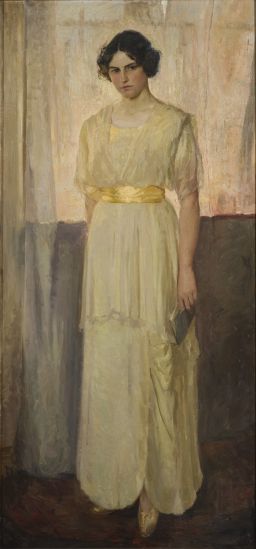 Porträtt av konstnärinnan Astrid Setterwall Ångström by Gerda Roosval-Kallstenius