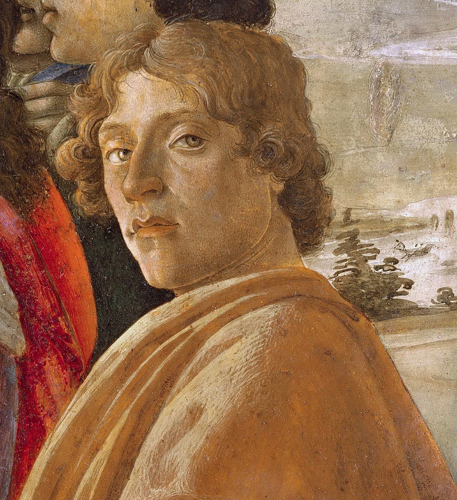 Detail of Adoration of the Magi: Self-Portrait by Sandro Botticelli