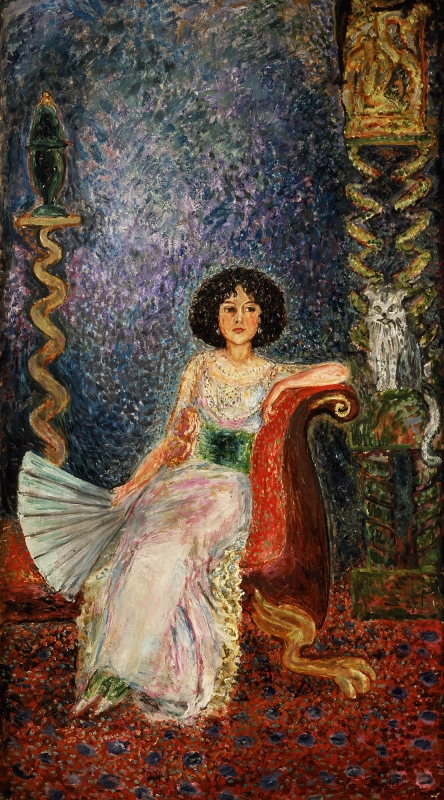 Porträtt av fru Ellen Roosval, f. von Hallwyl by Nils Dardel