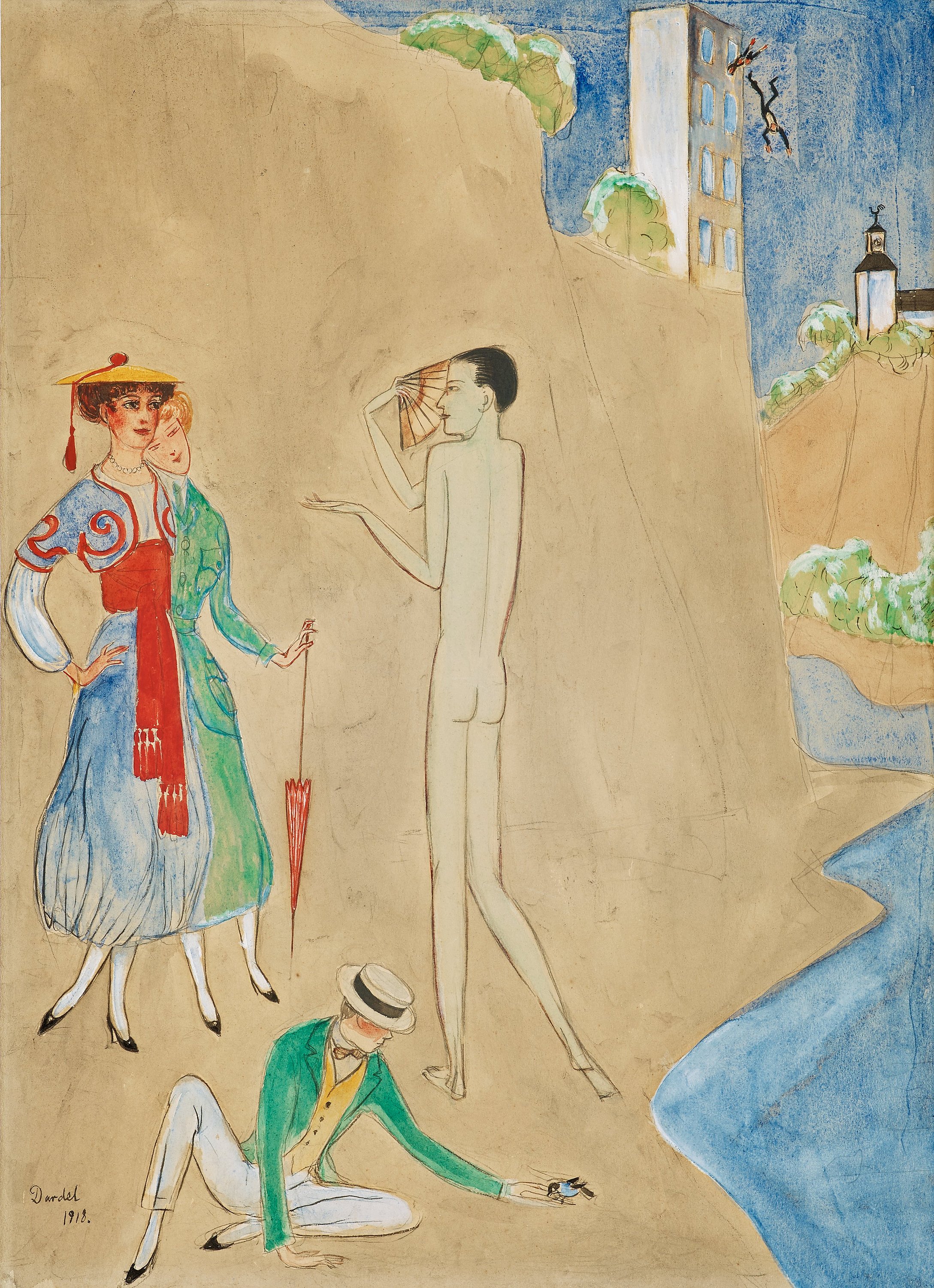 Konversation by Nils Dardel