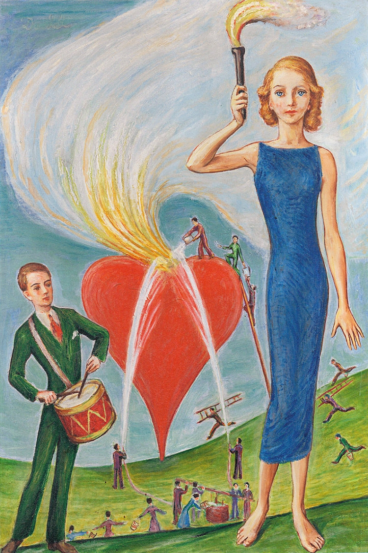 Det brinnande hjärtat by Nils Dardel