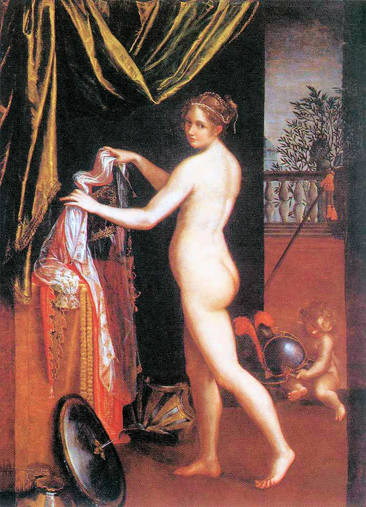 Minerva dressing by Lavinia Fontana