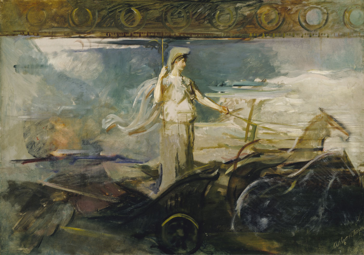 Minerva in a Chariot, Abbott Handerson Thayer
