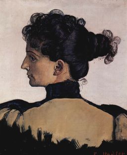 Portrait of Berthe Jacques, the artist's wife by Ferdinand Hodler