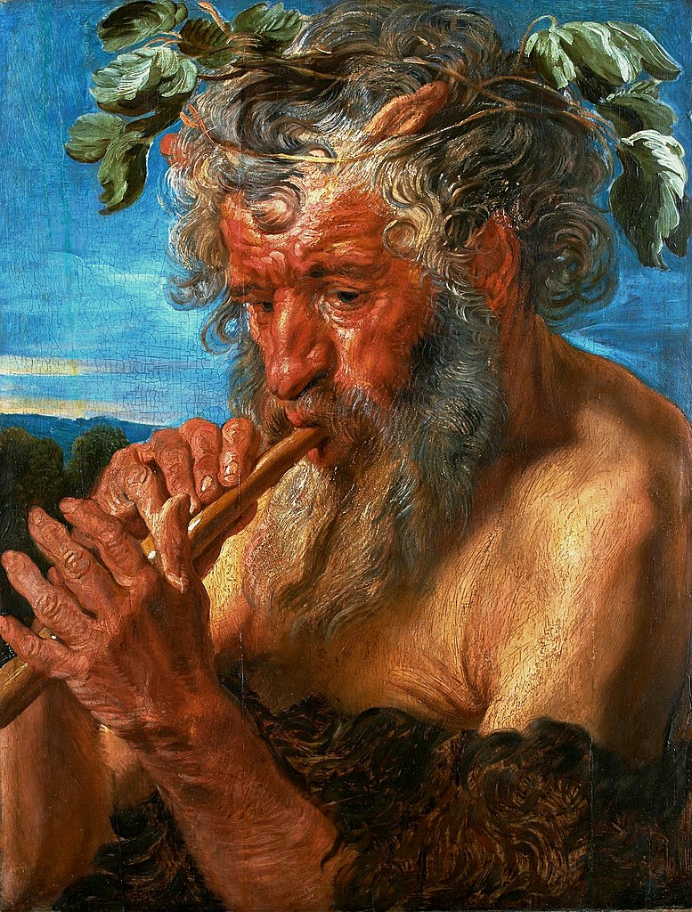 Pan playing flute by Jacob Jordaens