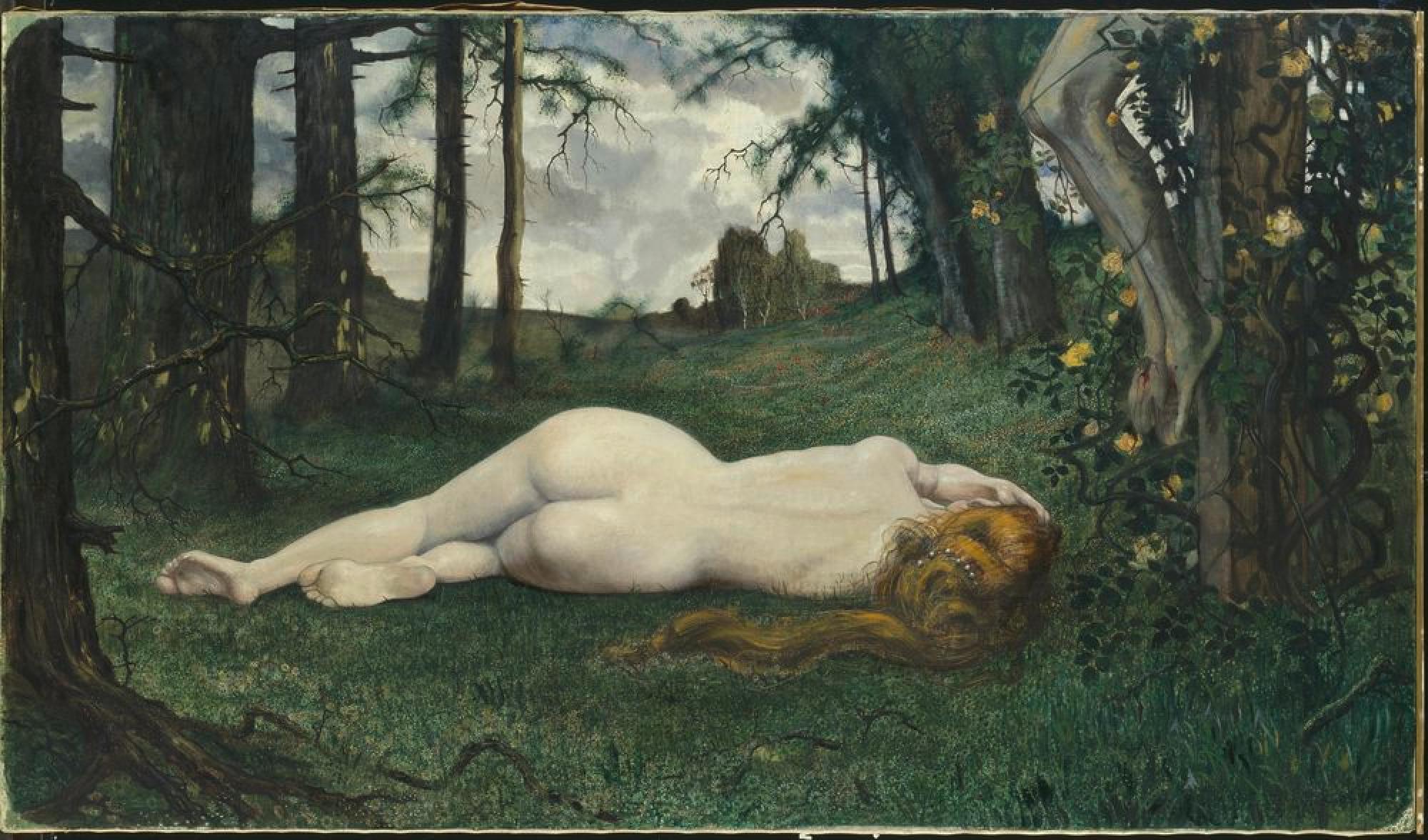 Maria Magdalena zu Füßen des Gekreuzigten by Carl Strathmann