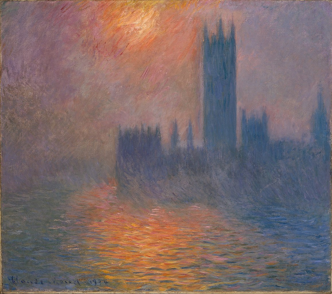 Houses of Parliament, sunset, Claude Monet