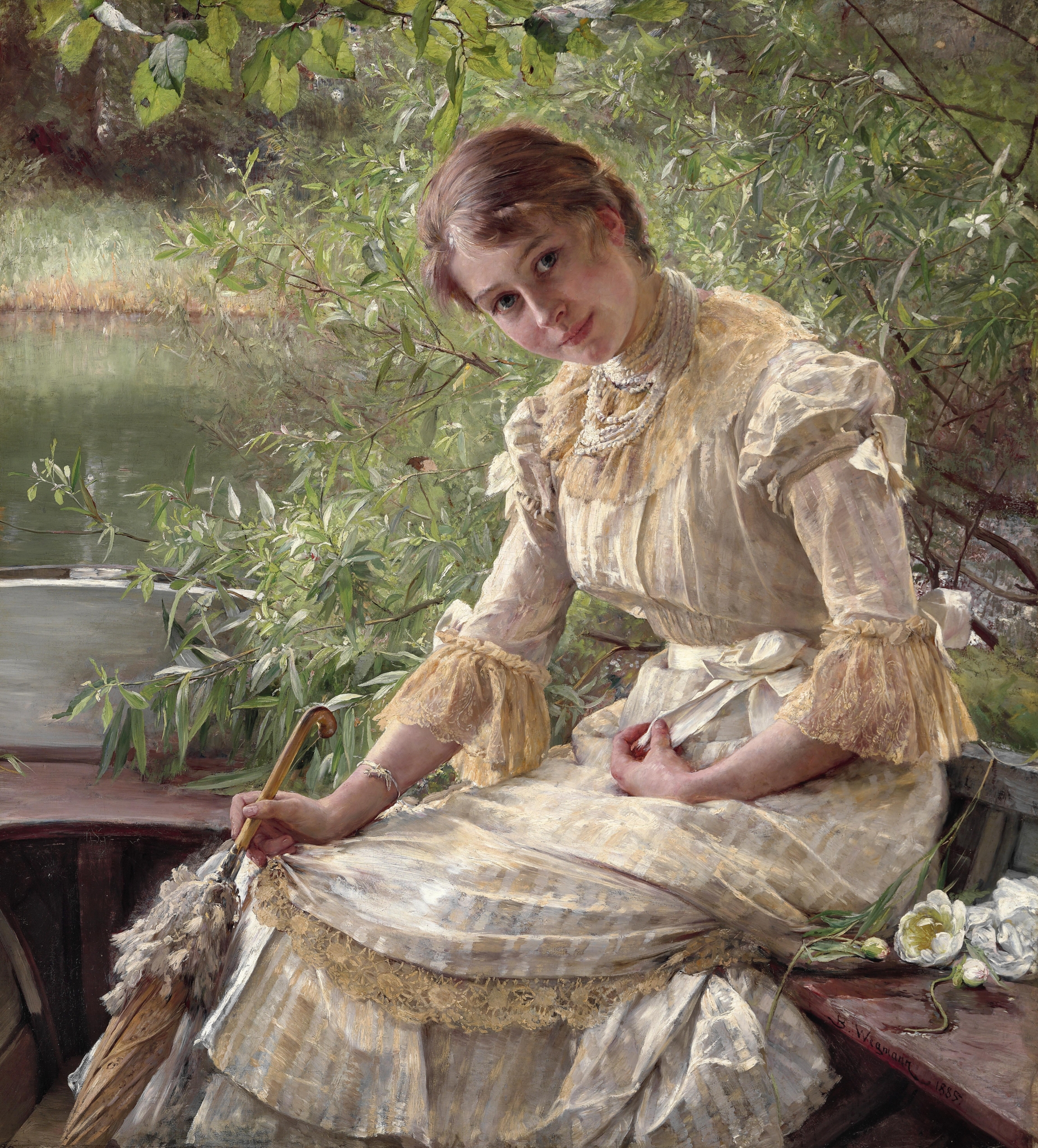 Portræt af kunstneren Marie Triepcke by Bertha Wegmann