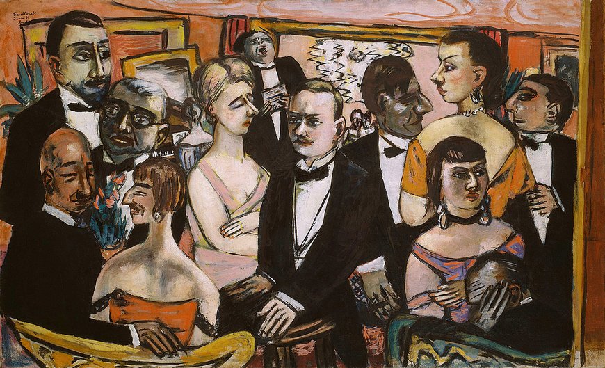 Gesellschaft Paris by Max Beckmann