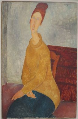 Jeanne Hébuterne in yellow sweater by Amedeo Modigliani