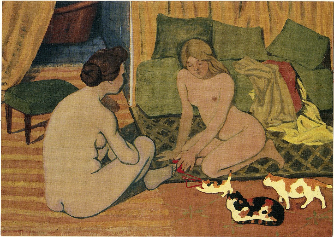 Naked women and cats, Félix Vallotton