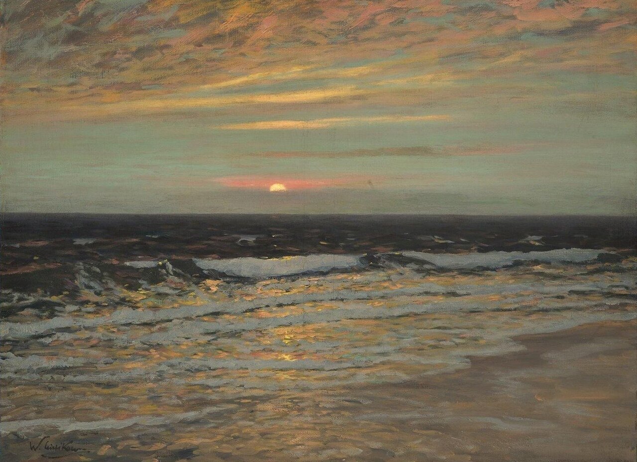 Sonnenuntergang an der Küste by Walter Leistikow