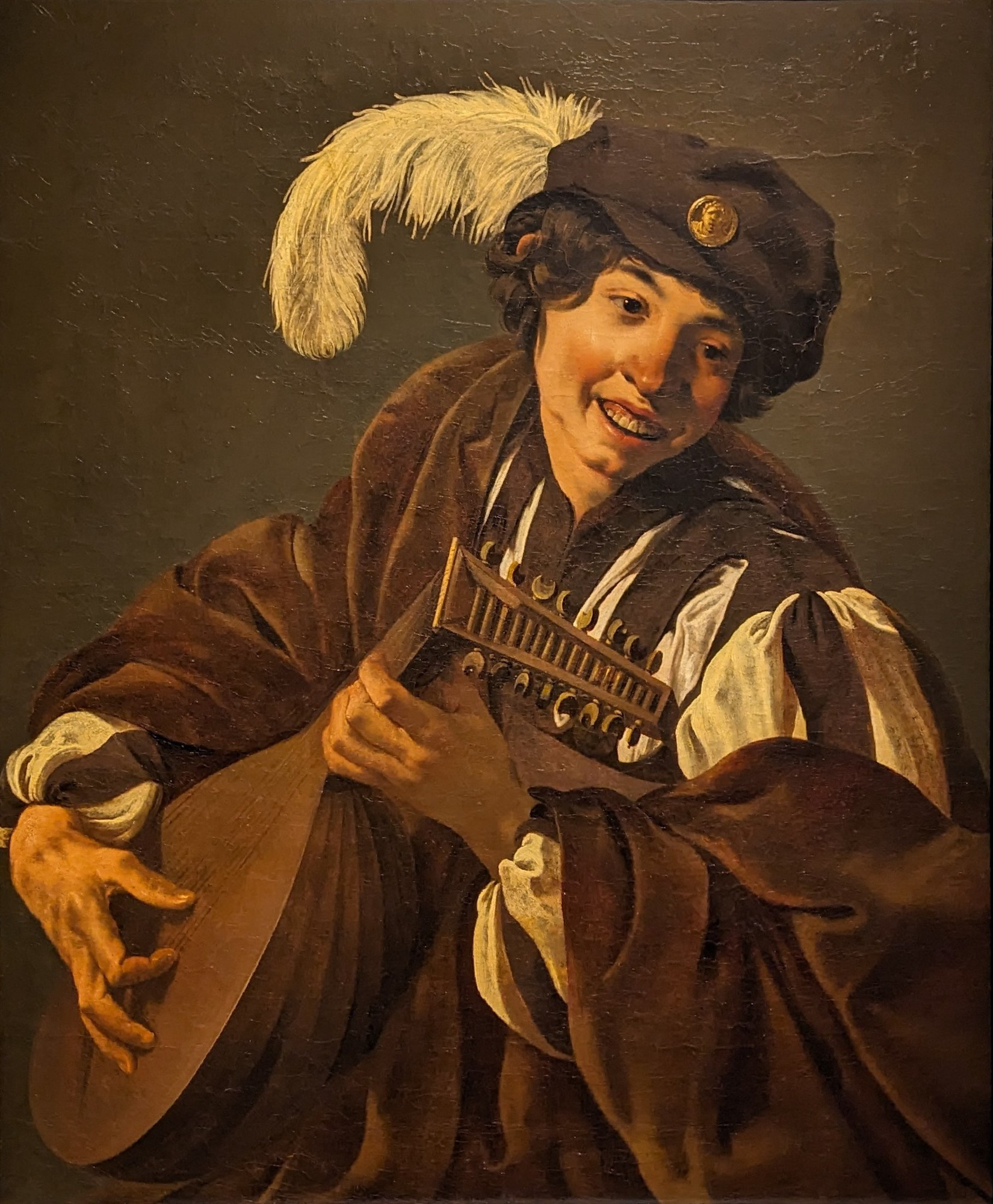 Boy Playing the Lute/Hearing by Hendrick ter Brugghen