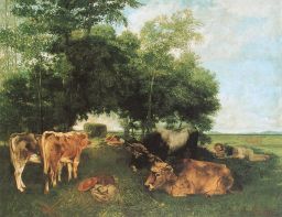 La Sieste pendant les foins by Gustave Courbet