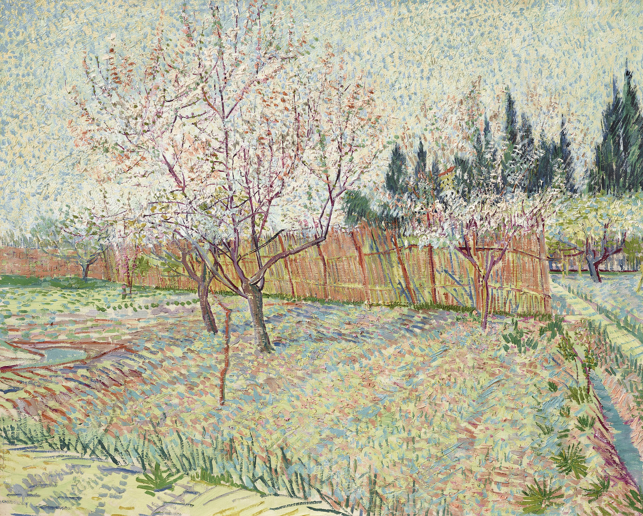 Verger avec cyprès by Vincent Van Gogh