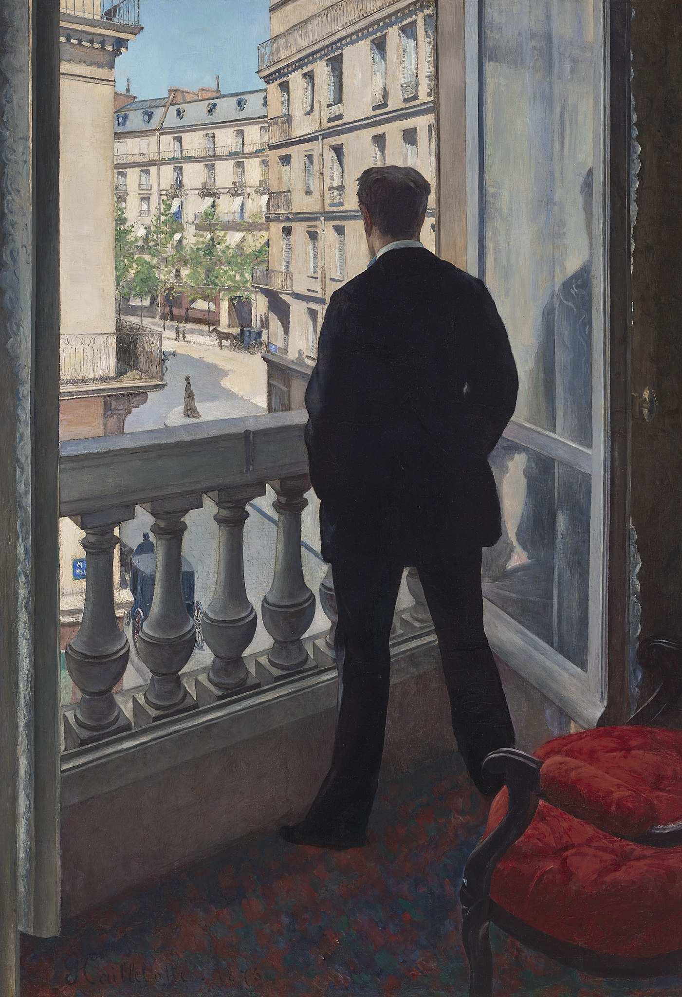 Jeune homme à la fenêtre by Gustave Caillebotte