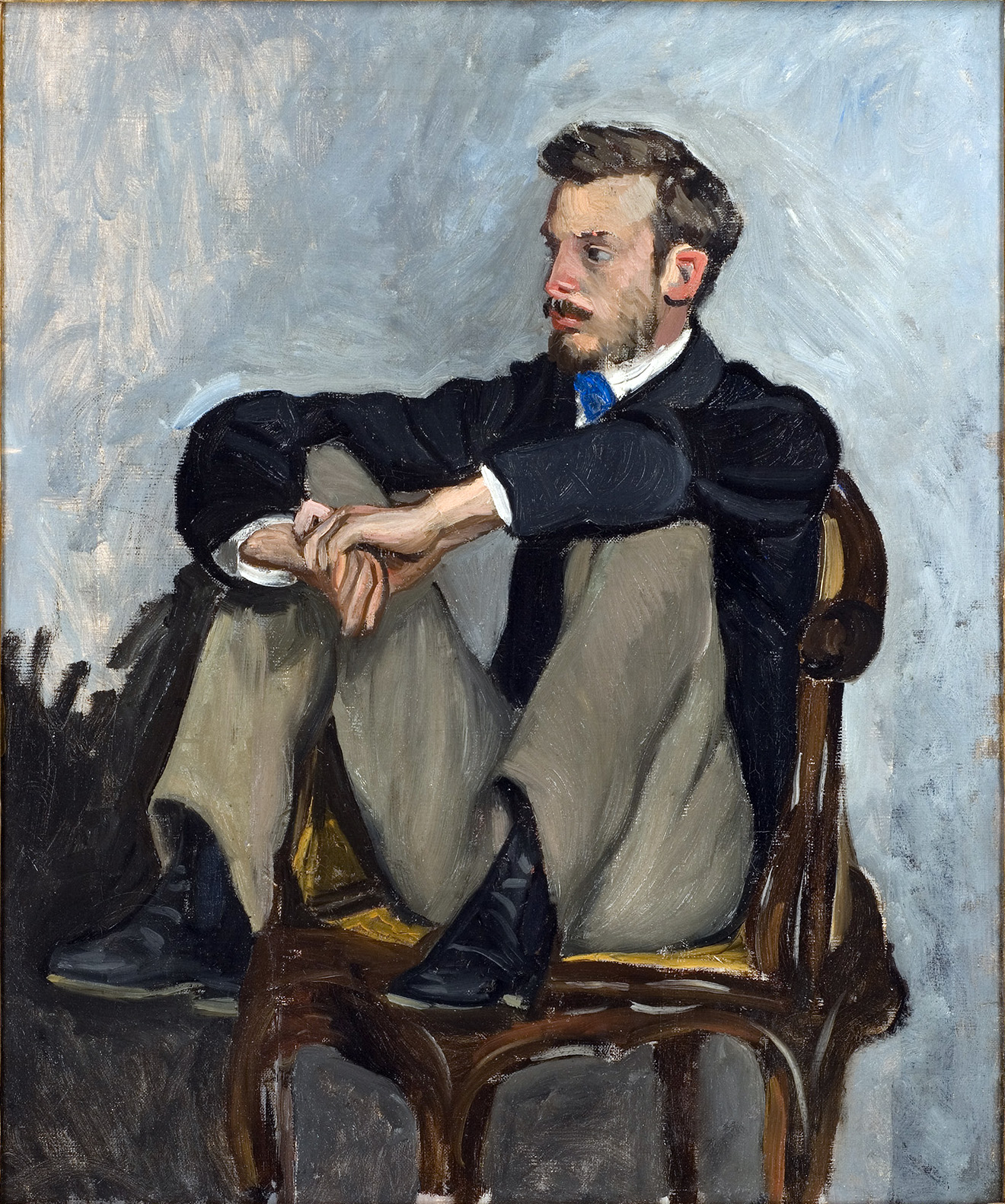 Portrait of Pierre-Auguste Renoir by Frédéric Bazille