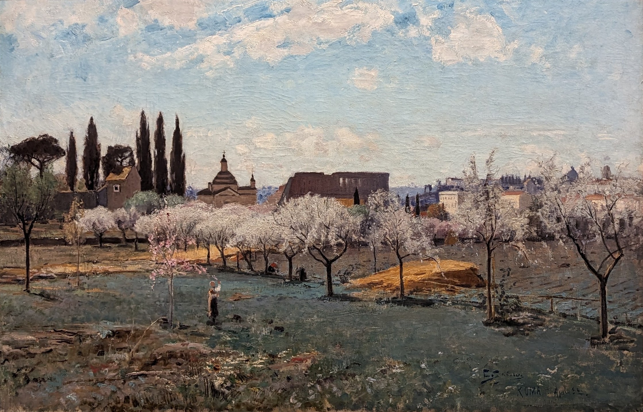 Trädgård utanför Rom by Carl Skånberg