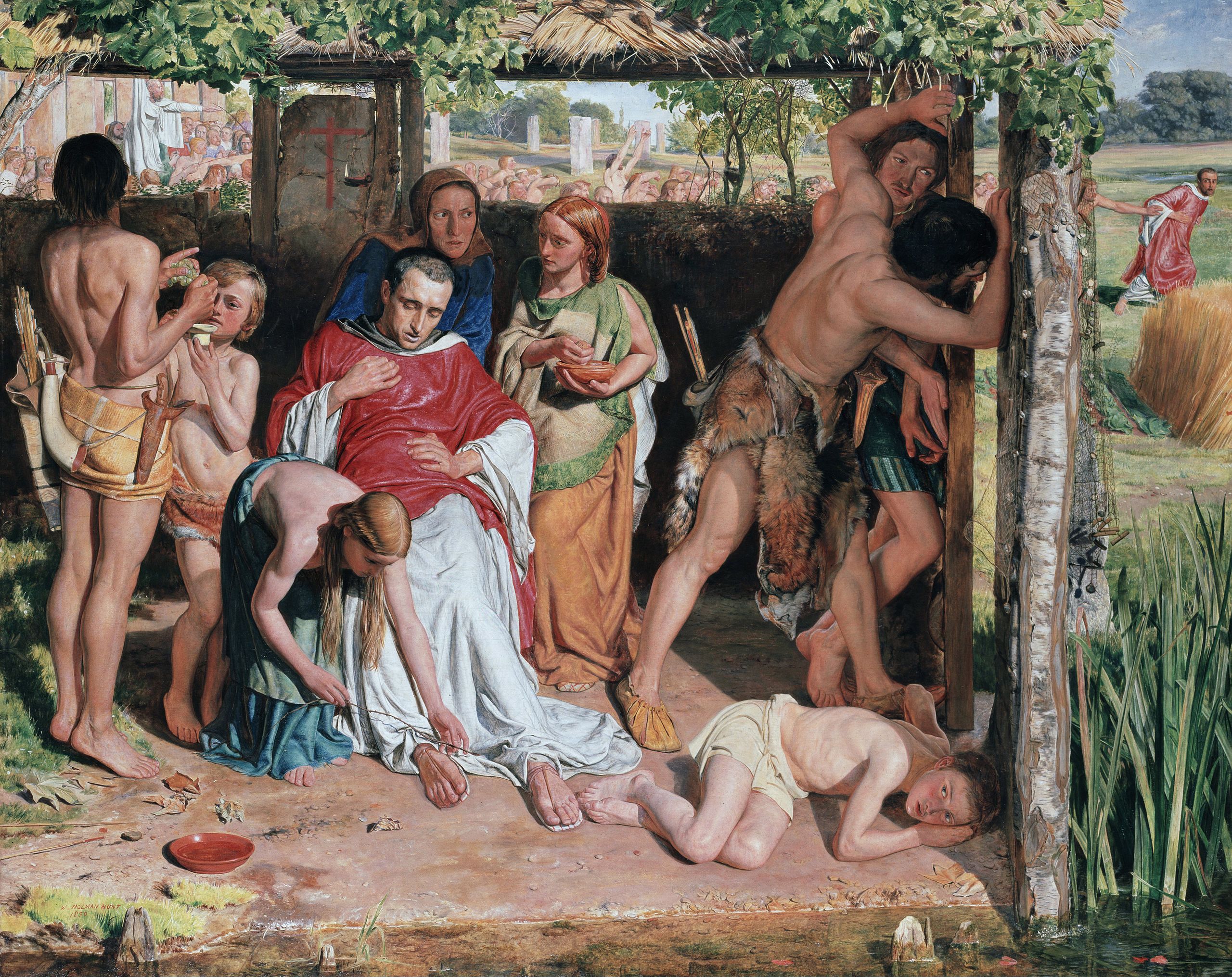 A converted British Family sheltering a Christian Missionary from the Persecution of the Druids by William Holman Hunt