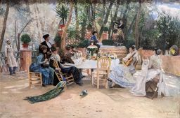 Frukost under Ferian i Granada by Hugo Birger